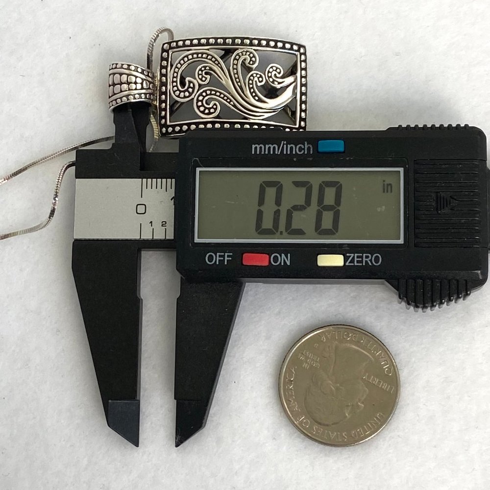 Silpada Sterling Silver Paisley Open Scroll Pendant Necklace & Earrings Set 20" - Picture 13 of 16